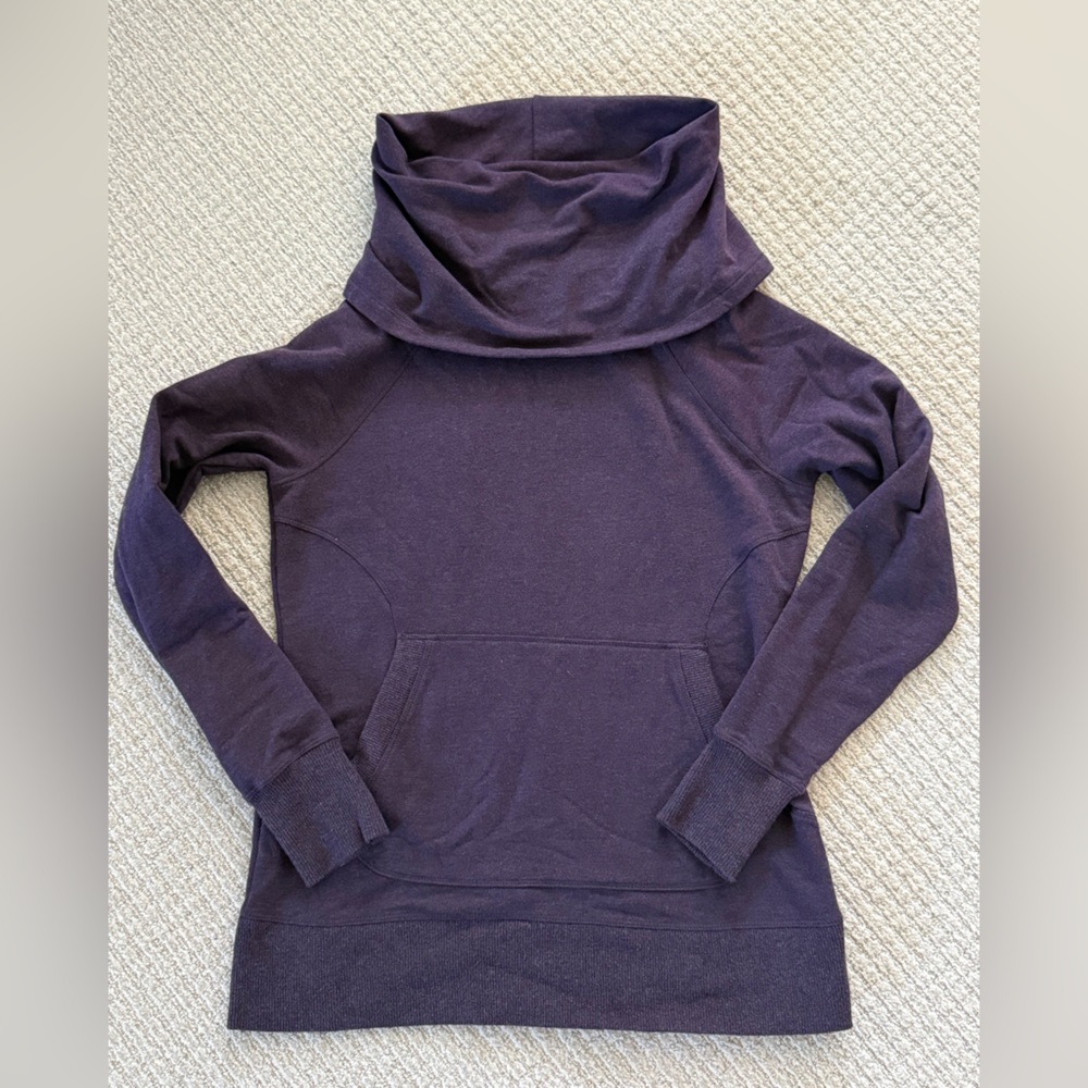 L.L. Bean Women’s Small Petite Purple Cowl Neck Pullover Sweatshirt